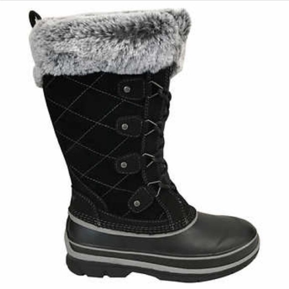 KHOMBU Ellie black and gray winter boots. - Picture 3 of 11